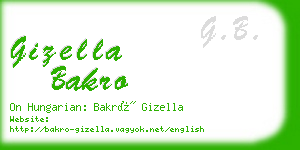 gizella bakro business card